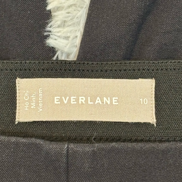 Everlane The Side Zip Cotton Stretch Work Pants Black Size 10 - Picture 4 of 5
